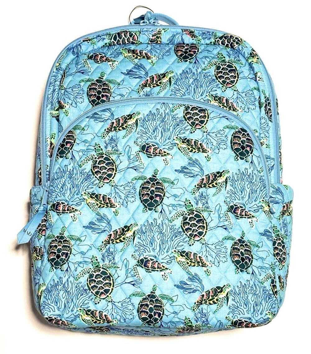 Vera Bradley Sea Turtles Coral Essential Large Backpack Cotton EXACT New No Tag